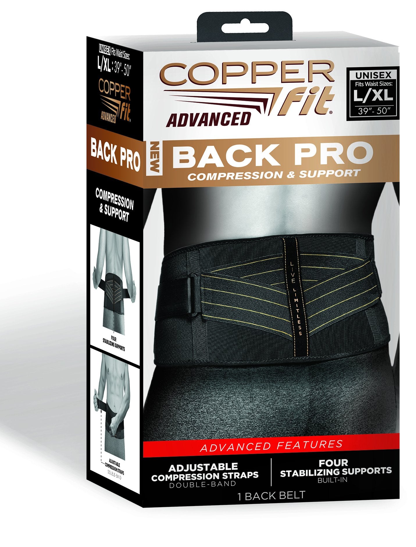 Copper Plus Recovery Back Brace - Highest Copper Content Back