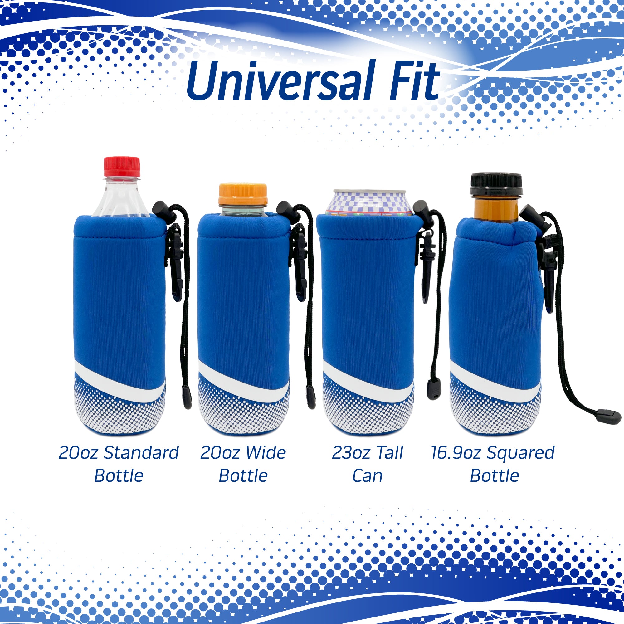 DanziX 4 Pack Neoprene Bottle Sleeves Holders,Fit for All 16oz-21oz  Portable Sport Water Bottle